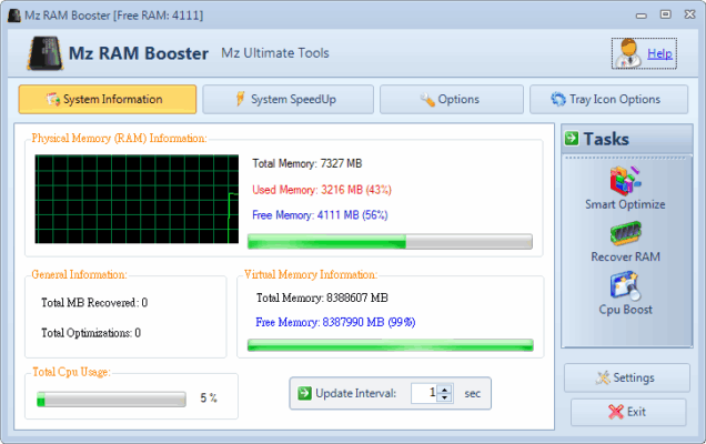 MzRAMBooster 4.1Portable 免安裝 記憶體自動調整軟體