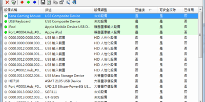 USBDeview 2.65 繁體中文，查看電腦上所有連接過的USB裝置 - 系統工具