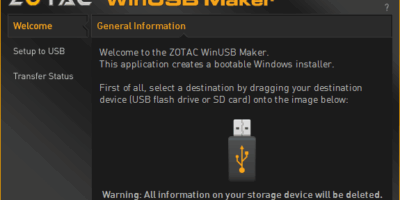 ZOTAC WinUSB Maker 1.1 將ISO檔案轉至USB隨身碟使用 支援系統重灌 - 系統工具