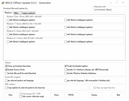 WSUS Offline Update 9.4.2 打包下載Windows/Office 更新檔 支援Win8.1
