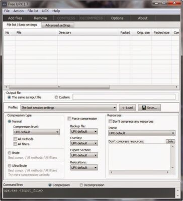 Free UPX1.7 執行檔壓縮工具