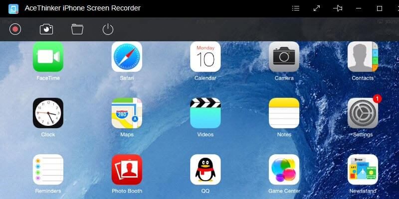 Acethinker iPhone Screen Recorder – 讓iPhone/iPad無線投影到電腦並錄製畫面