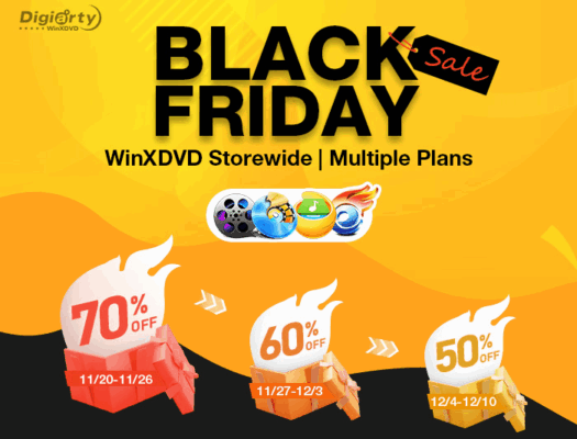 黑五好康！WinX DVD及影片轉檔軟體勁省70%